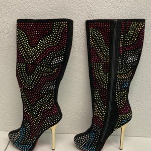 Rhinestone Boots - size 10